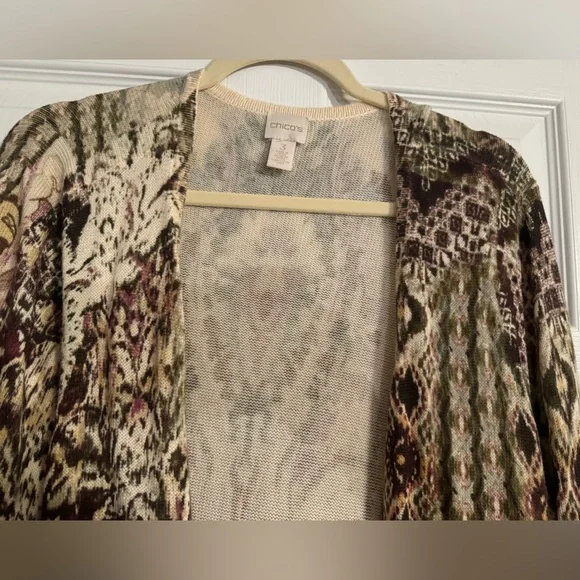Chico’s Women’s Multicolored Cardigan ~ Size 3 - Picture 3 of 6